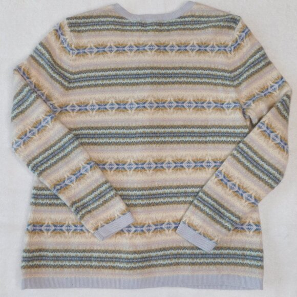 Lands' End Southwestern Print Cashmere Cardigan | Muted Colors | EUC | Large P - Picture 5 of 11